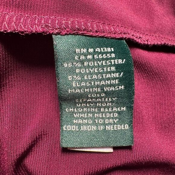 Lauren Ralph Lauren purple cowl neck side ruched stretch knee length dress 10 - Picture 5 of 6